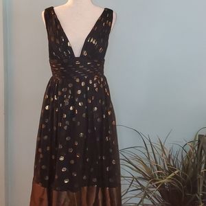 Marchesa Notte Black/Metallic Dress